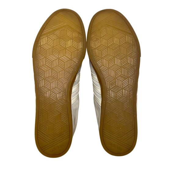 Adidas Women’s White Suede Gum Sole Lace-Up Ortholite Courtset Sneakers Size 11 - Picture 8 of 8